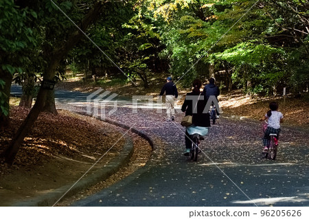 父母和孩子在公園玩耍 96205626