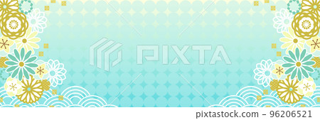 Cute Japanese style banner design 1:3 no text vector material 96206521