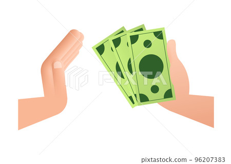 Stop corruption. Hand Giving Money. Anti-corruption sign. Vector stock illustration. Stop corruption. Hand Giving Money. Anti-corruption sign. Vector stock illustration. 96207383