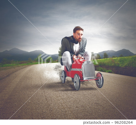 Fast business with driving businessman 96208264