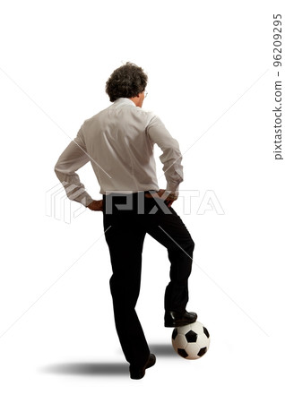 Football concept with businessman 96209295