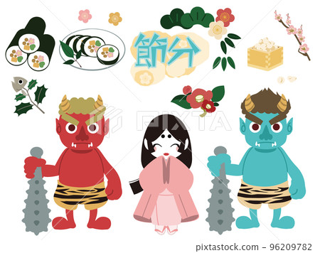 Setsubun image illustration set 96209782