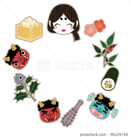 Setsubun image background material Setsubun image background material 96209788