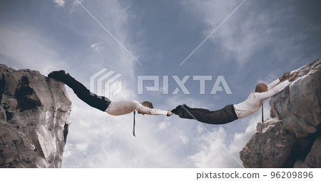 Business bridge. Concept of partnership Business bridge. Concept of partnership 96209896