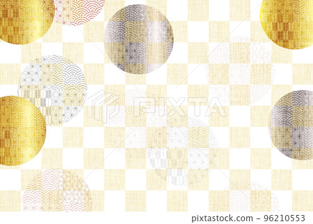 日本花紋圖案新年賀卡背景 日本花紋圖案新年賀卡背景 96210553