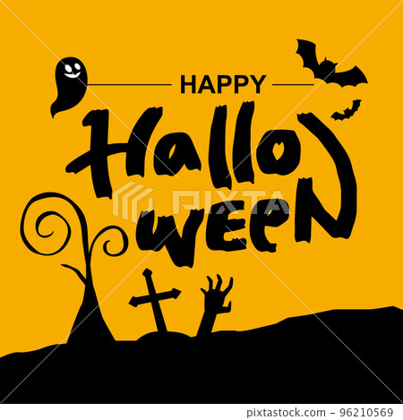 halloween Calligraphic Designs text 96210569