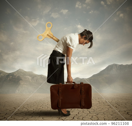 Exhausted businesswoman Exhausted businesswoman 96211108