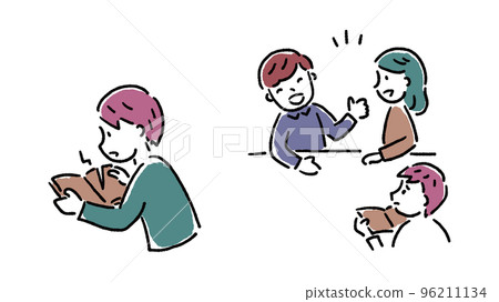 Children at Vector Library Children at Vector Library 96211134