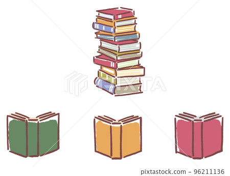 3 books and reading book vector 96211136
