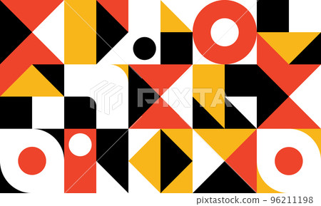 具有復古配色方案的幾何設計。幾何圖案矢量背景材料。 96211198