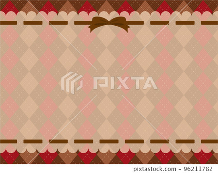 情人節圖像亞皆老街圖案巧克力色和帶 red_brown 絲帶的框架 情人節圖像亞皆老街圖案巧克力色和帶 red_brown 絲帶的框架 96211782