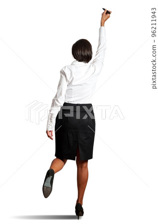 Businesswoman drawing on wihteboard 96211943