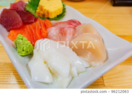 Close up shot of Japanese style Sashimi 96212063