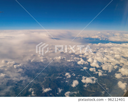 Aerial view of the mountain and clouds landscape 96212401