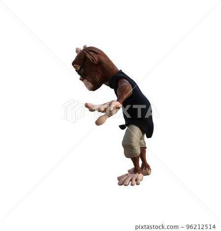 Toon Monkey poses for your composition. Monkey character isolated on white background with alpha mask for quick isolation for your composite work. 3D rendering - illustration. Toon Monkey poses for your composition. Monkey character isolated on white background with alpha mask for quick isolation for your composite work. 3D rendering - illustration. 96212514