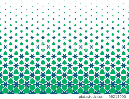 Geometric pattern of black figures on a white background. Seamless in one direction.SCALE method Geometric pattern of black figures on a white background. Seamless in one direction.SCALE method 96213900