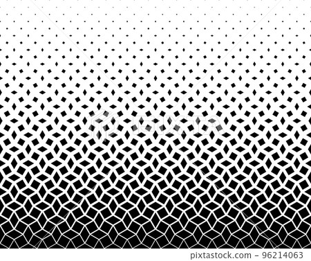 Geometric pattern of black figures on a white background. Seamless in one direction.SCALE method Geometric pattern of black figures on a white background. Seamless in one direction.SCALE method 96214063