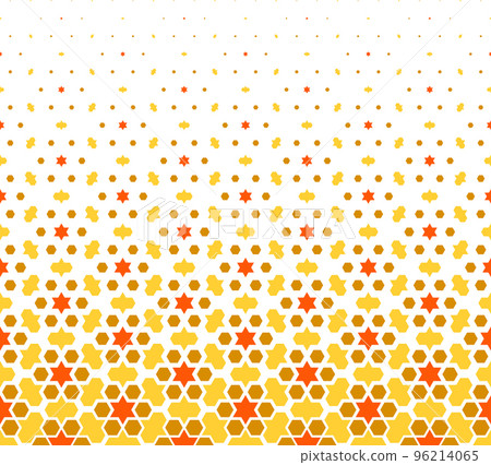 Geometric pattern of color figures on a white background. Seamless in one direction.SCALE method Geometric pattern of color figures on a white background. Seamless in one direction.SCALE method 96214065