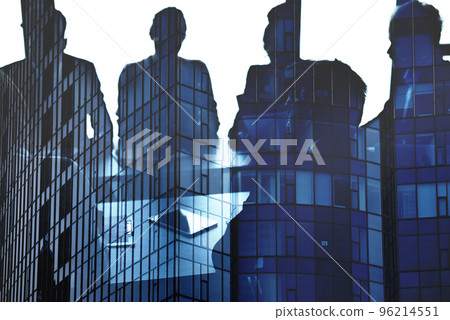 Businessmen that work together in office. Concept of teamwork and partnership 96214551
