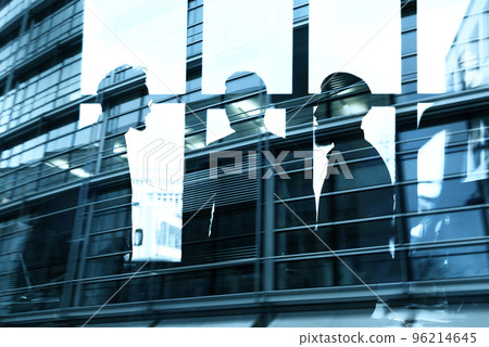 Businessmen that work together in office. Concept of teamwork, partnership and startup. double exposure Businessmen that work together in office. Concept of teamwork, partnership and startup. double exposure 96214645