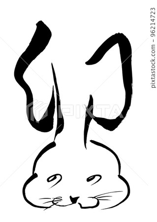 刷字符“U”字的兔子插圖 刷字符“U”字的兔子插圖 96214723