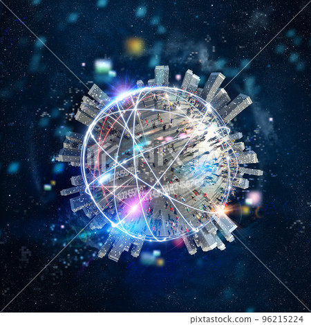 Fast internet worldwide connection with the optical fiber 96215224