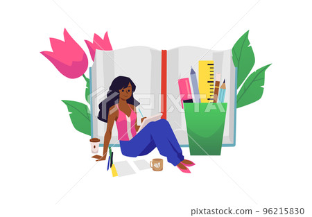 Writing texts for publication in social networks vector illustration isolated. Writing texts for publication in social networks vector illustration isolated. 96215830