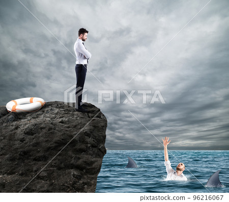 Businessman who doesn't help a competitor 96216067