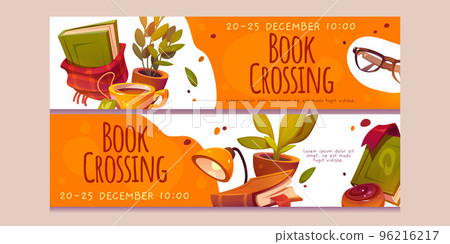 Book crossing, sharing event banners 96216217