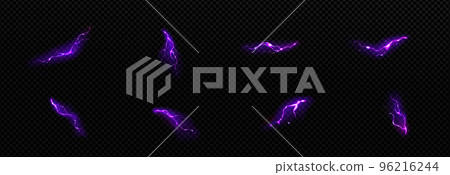Lightnings, purple thunderbolt strikes at night Lightnings, purple thunderbolt strikes at night 96216244