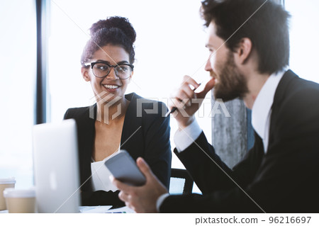 Business people work together. Teamwork and partnership concept 96216697