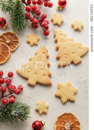 Tasty homemade Christmas cookies 96216955