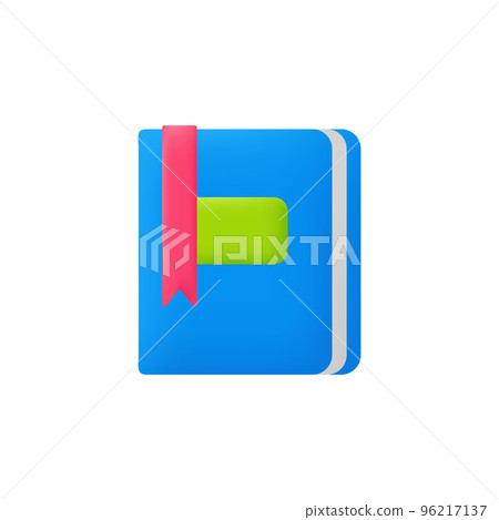 3d Book vector icon. Concept for education and learning. Library, book icon 96217137