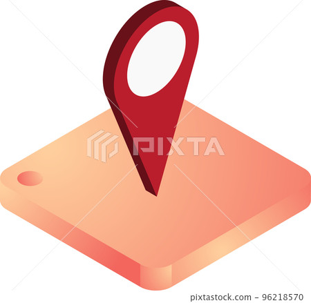 location pin illustration in 3D isometric style 96218570