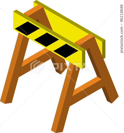 construction zone barrier illustration in 3D isometric style construction zone barrier illustration in 3D isometric style 96218686