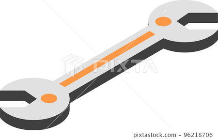 wrench illustration in 3D isometric style 96218706