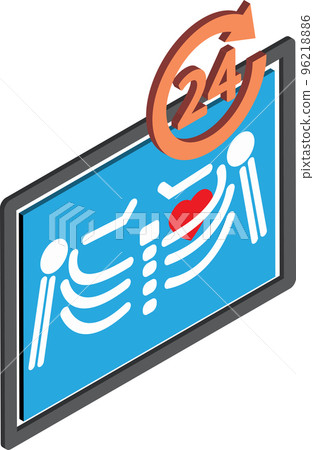 bone x ray illustration in 3D isometric style bone x ray illustration in 3D isometric style 96218886