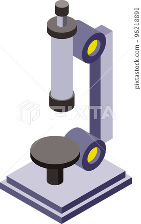 microscope illustration in 3D isometric style 96218891