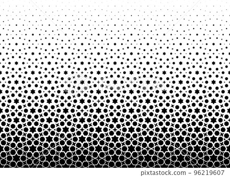 Geometric pattern of black figures on a white background. Seamless in one direction.SCALE method Geometric pattern of black figures on a white background. Seamless in one direction.SCALE method 96219607