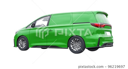 small commercial van for cargo transportation in cramped urban conditions. Courier car. A delivery service car with an inscription-free body for your own unique design. 3d rendering. small commercial van for cargo transportation in cramped urban conditions. Courier car. A delivery service car with an inscription-free body for your own unique design. 3d rendering. 96219697