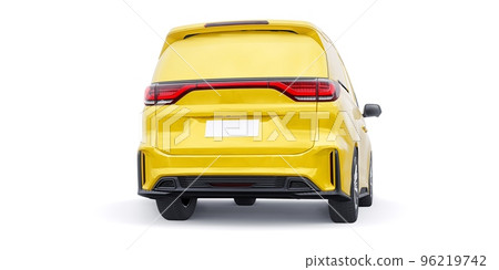 small commercial van for cargo transportation in cramped urban conditions. Courier car. A delivery service car with an inscription-free body for your own unique design. 3d rendering. small commercial van for cargo transportation in cramped urban conditions. Courier car. A delivery service car with an inscription-free body for your own unique design. 3d rendering. 96219742