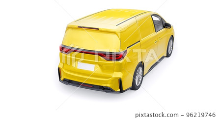 small commercial van for cargo transportation in cramped urban conditions. Courier car. A delivery service car with an inscription-free body for your own unique design. 3d rendering. small commercial van for cargo transportation in cramped urban conditions. Courier car. A delivery service car with an inscription-free body for your own unique design. 3d rendering. 96219746