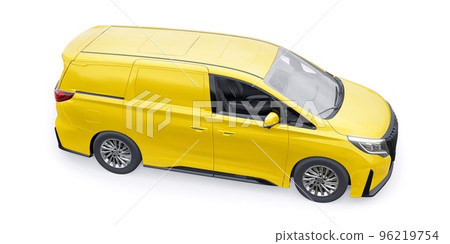 small commercial van for cargo transportation in cramped urban conditions. Courier car. A delivery service car with an inscription-free body for your own unique design. 3d rendering. small commercial van for cargo transportation in cramped urban conditions. Courier car. A delivery service car with an inscription-free body for your own unique design. 3d rendering. 96219754