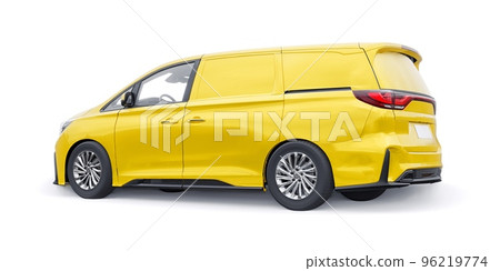 small commercial van for cargo transportation in cramped urban conditions. Courier car. A delivery service car with an inscription-free body for your own unique design. 3d rendering. small commercial van for cargo transportation in cramped urban conditions. Courier car. A delivery service car with an inscription-free body for your own unique design. 3d rendering. 96219774