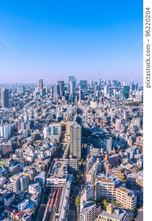 日本東京都市風景 恵比壽站、稀有風景、N`EX 等 3 列車（N`EX2 列車、山手線） 96220204