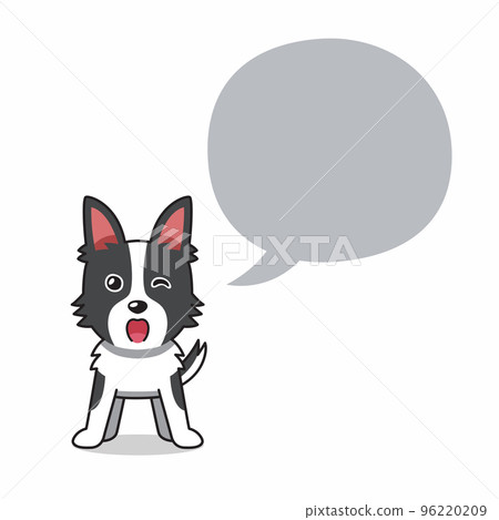 Cartoon character shepherd dog with speech bubble - Stock Illustration ...