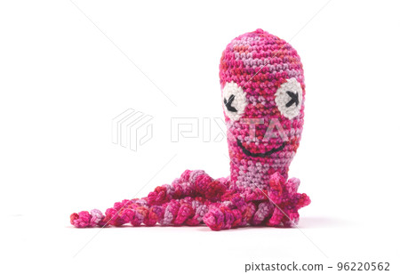Crochet squid or octopus, isolated Crochet squid or octopus, isolated 96220562
