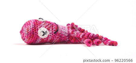 Crochet squid or octopus, isolated Crochet squid or octopus, isolated 96220566
