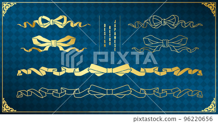 Luxurious gold design ribbon set. 96220656