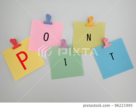 POINT point word written on memo 96221995